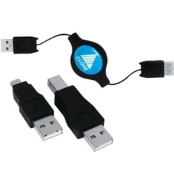 Cabo Ext USB 5P Retratil c/Adaptador