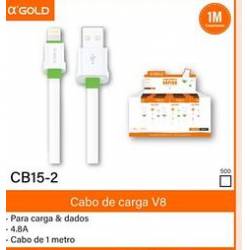 Cabo USB IPHONE Ipod/Ipad/Ipad 1mt Super Rapido 4.8A Cb152 AGold