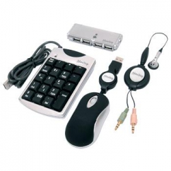 Kit p/Notebook  Mouse USB/Cabos/Fone Ld0833