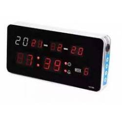 Relogio Digital Parede Despertador, Calendário, Sensor Temperatura e Cronometro lk1019 Bivolt