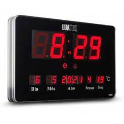 Relogio Digital Parede Despertador, Calendário, Sensor Temperatura e Cronometro lk2616 Bivolt