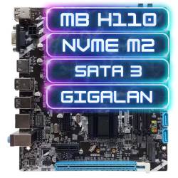 Placa Mae p/INTEL S1151 LGA1151 Aceita 6ª, 7ª e 8ª Geração Até 32 Mem DDR4, Rede 1000Gbts e USB 3.0 Hdmi e Vga H110 FOXBox