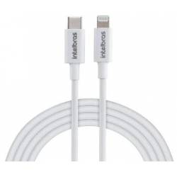 Cabo USB-C - Lightning 1,2m PVC Branco EUCL 12PB Intelbras