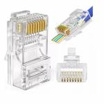 Conector RJ45M Cat6 e Cat5 Vazado 8P8C Oem