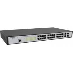 Switch Gerenciável PoE 24P Giga + 4P GBIC - SG 2404 PoE Intelbras