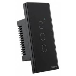 INTERRUPTOR SMART ZIGBEE TOUCH 3 PRETO EZS 1003 Intelbras