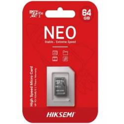 CARTAO MICROSD HIK 64GB C1 NEO HIK SEMI