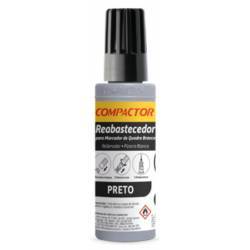 Reabastecedor p/ Quadro Branco Preto 30ML Compactor 16116-3