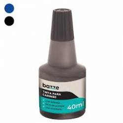 Tinta para Carimbo Almofada Preta 40ml Basse