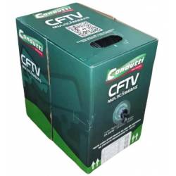 CABO MULTICAM CFTV 4P PRETO PREM CX 300M CONDUTTI