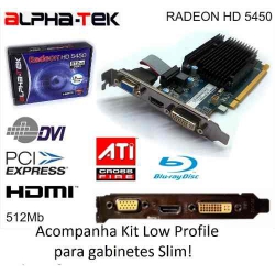 Placa de Video PCI-e 1.0Gb Hd5450 DDR3  Fan Less iFw Box