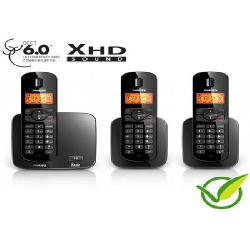 Telefone s/ Fio c/Id + 2 Telefon Pto Philps