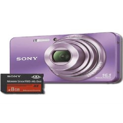 Camera Digital Sony 16.1mp 5x c/8gb SD DSC-W570 Viol p6