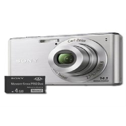 Camera Digital Sony 14.1mp 4x DSC-W530 Prata