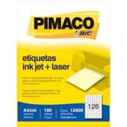 Etiqueta A4 A4349 15,0x26,0mm c/100fls Laser Bca Pimaco