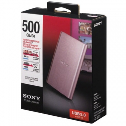 HD Disco Otico 500gb Ext 2.5 USB 3.0 Rosa Sony