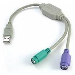 Conversor USB para PS2 Teclado e Mouse Windows/Mac/Linux