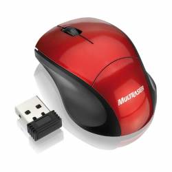 Mouse Usb Optico S/fio Mini Vermelho mLtMO150 Multilaser