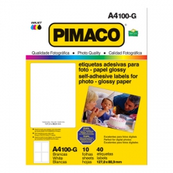 Etiqueta Glossy A4100G Branca Pimaco