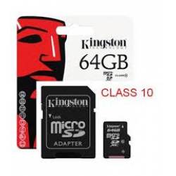 Memoria Cartão 64Gb Micro SD Classe 10 Kingston