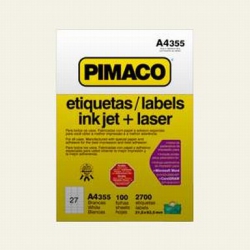 Etiqueta A4 A4355 31x63,5mm Bca Pimaco