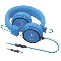 Fone de Ouvido c/Microfone Headphone Fun Azul mLtPH089 Multilaser